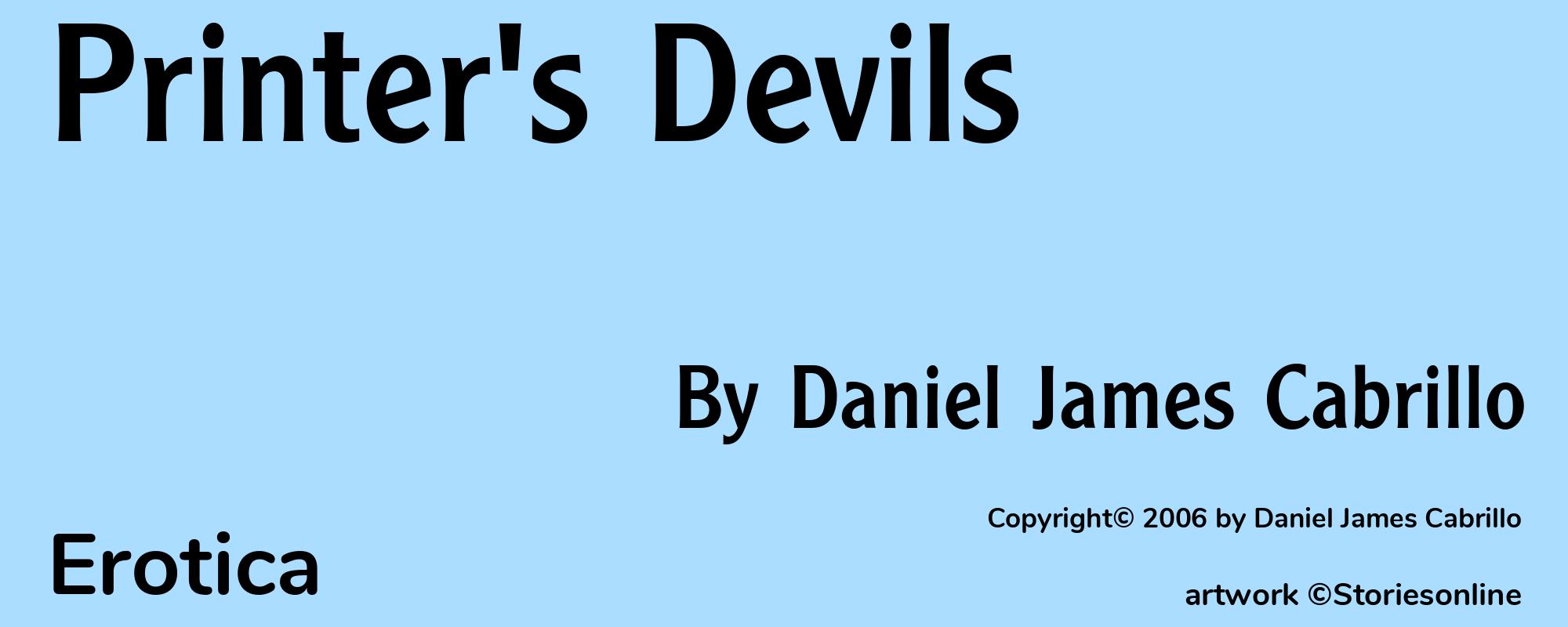 Printer's Devils - Cover