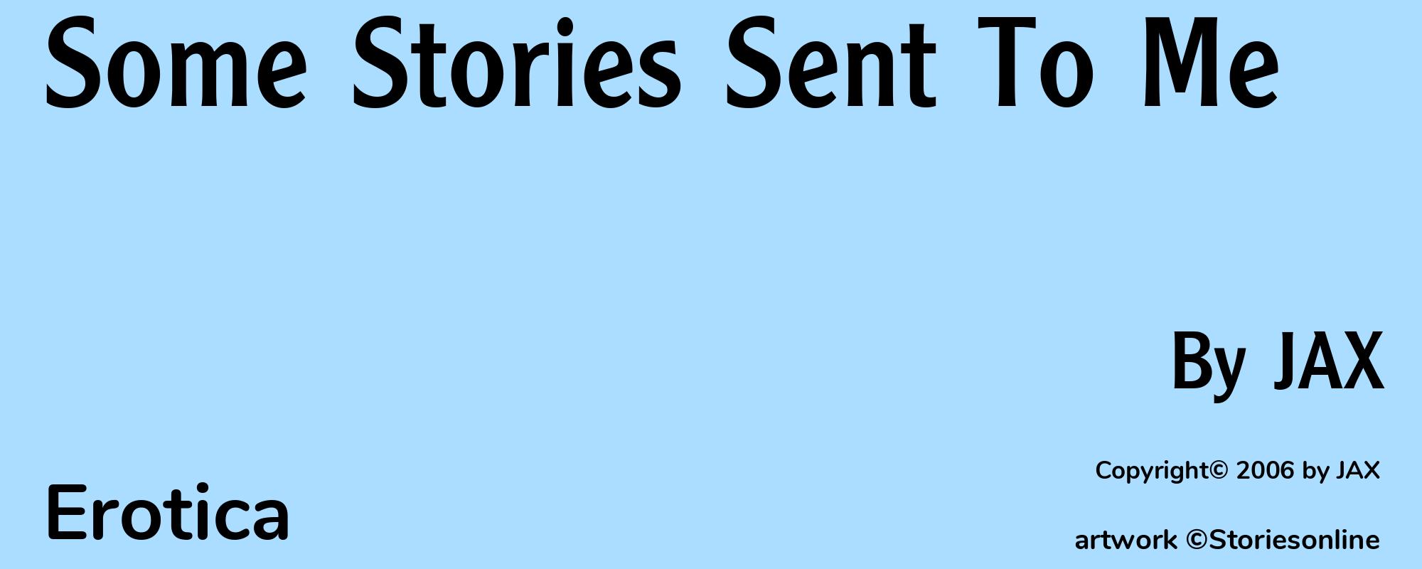 Some Stories Sent To Me - Cover