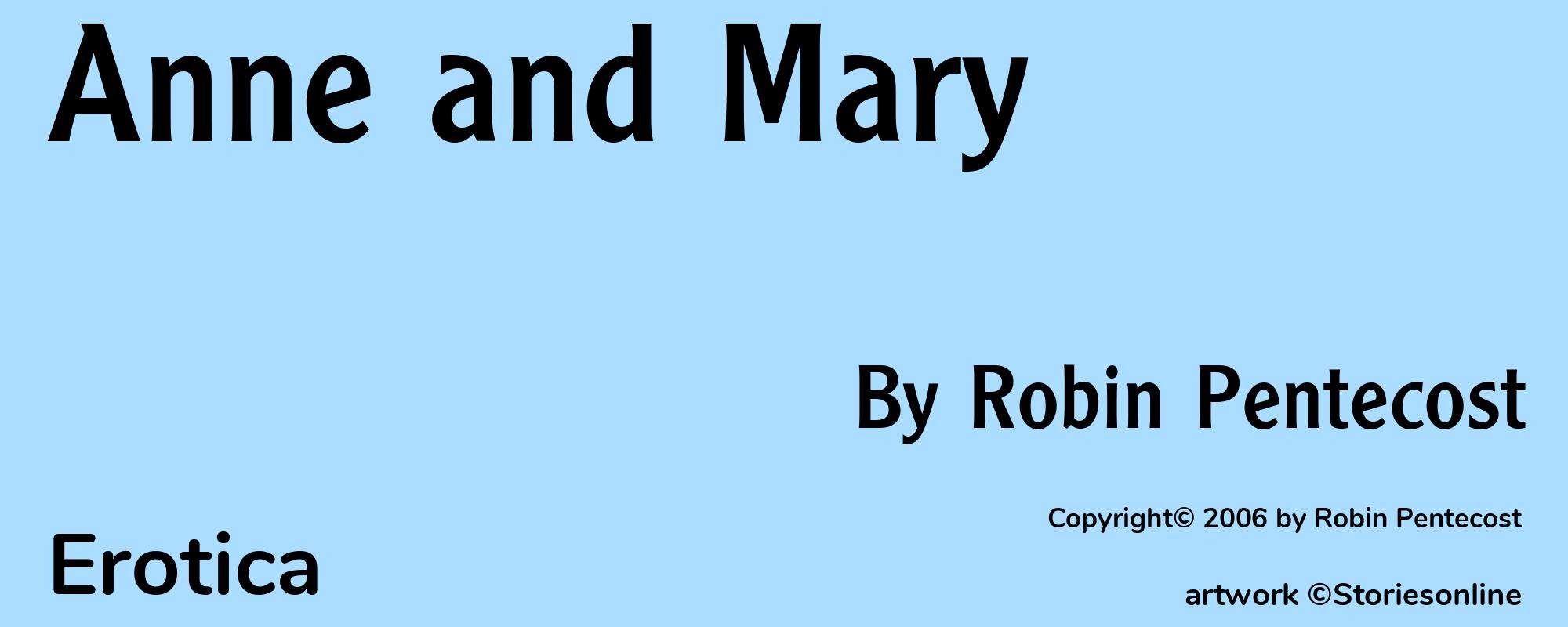 Anne and Mary - Cover