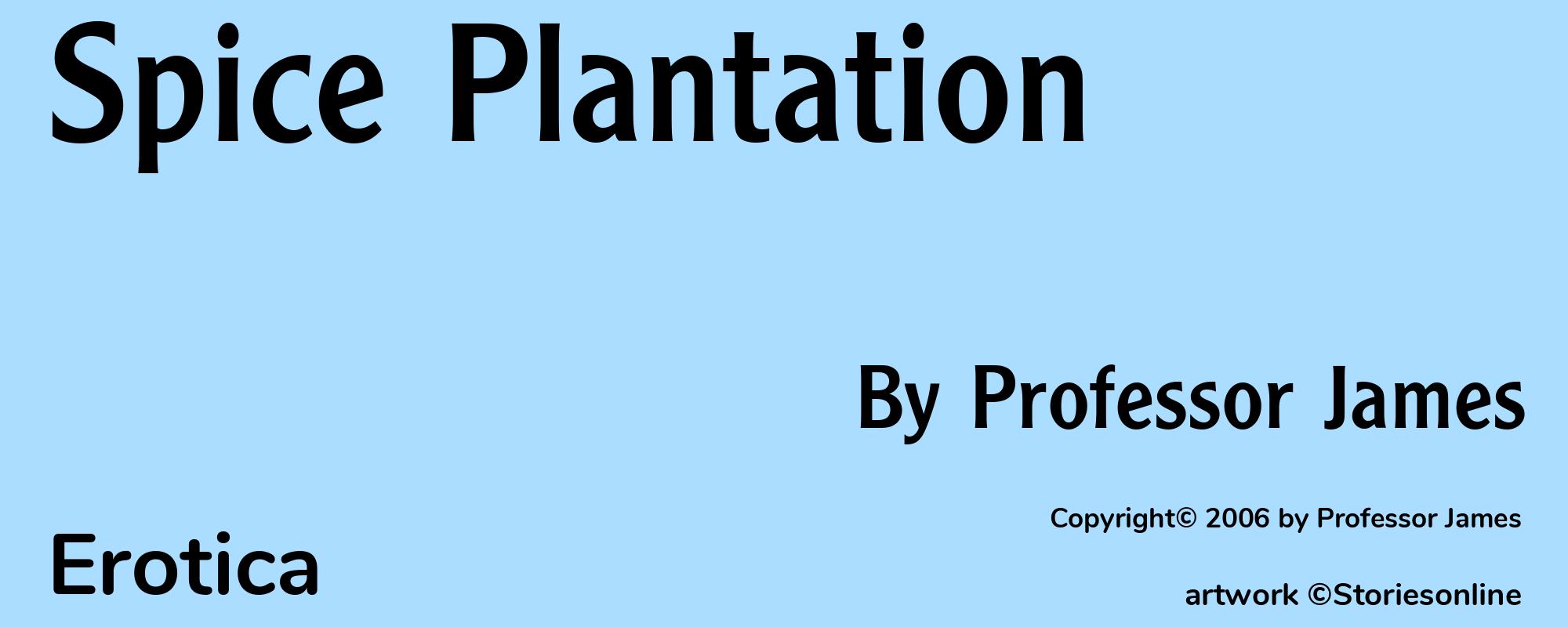 Spice Plantation - Cover