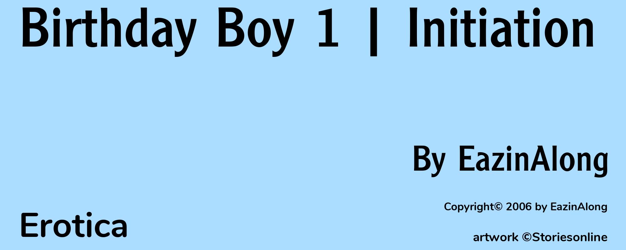 Birthday Boy 1 | Initiation - Cover