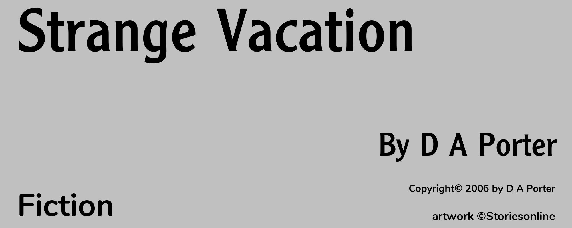 Strange Vacation - Cover