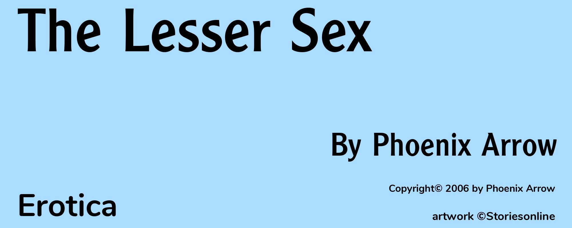 The Lesser Sex - Cover