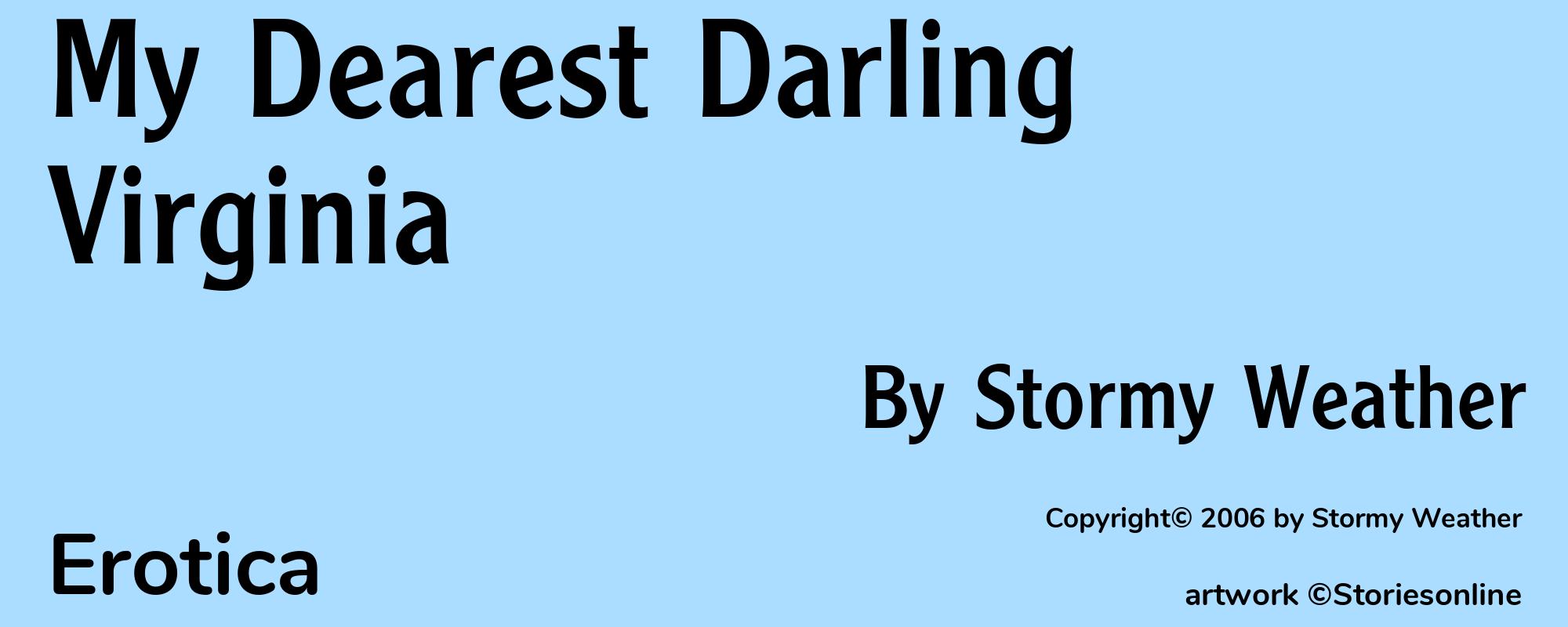 My Dearest Darling Virginia - Cover