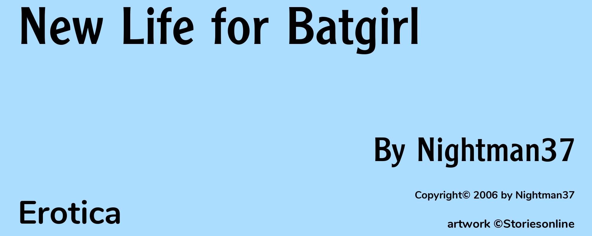 New Life for Batgirl - Cover