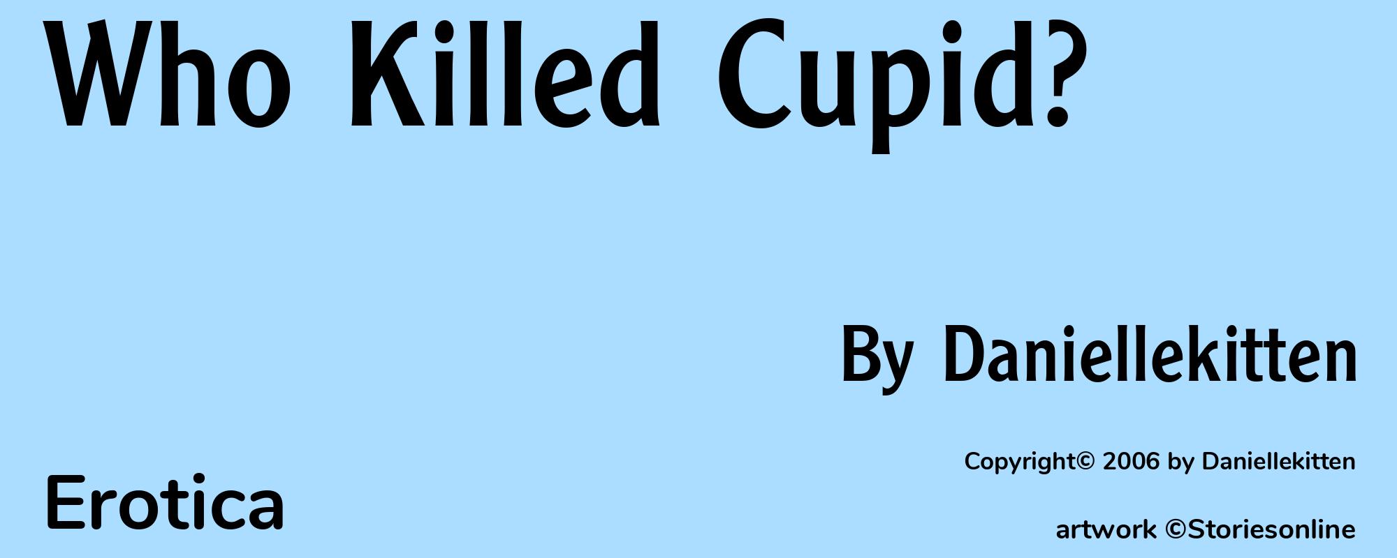 Who Killed Cupid? - Cover