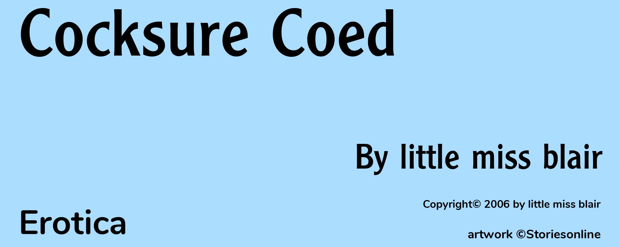 Cocksure Coed - Cover