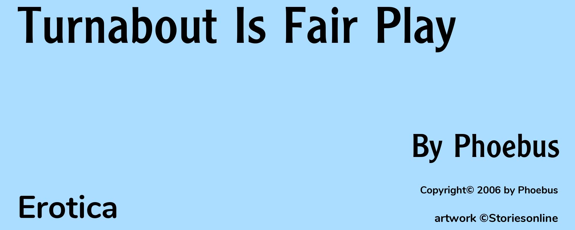 Turnabout Is Fair Play - Cover