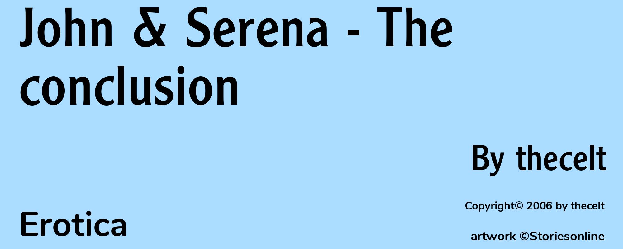 John & Serena - The conclusion - Cover