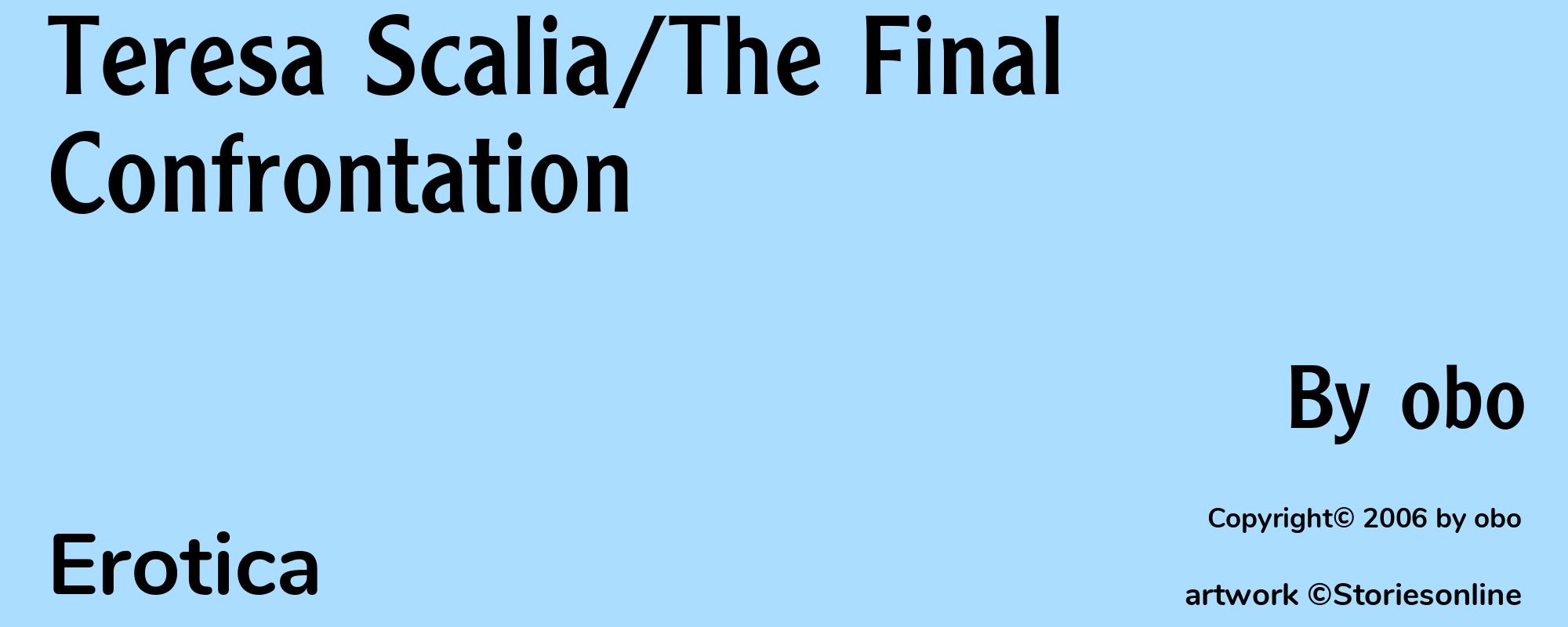 Teresa Scalia/The Final Confrontation - Cover
