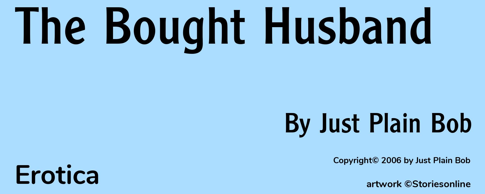 The Bought Husband - Cover