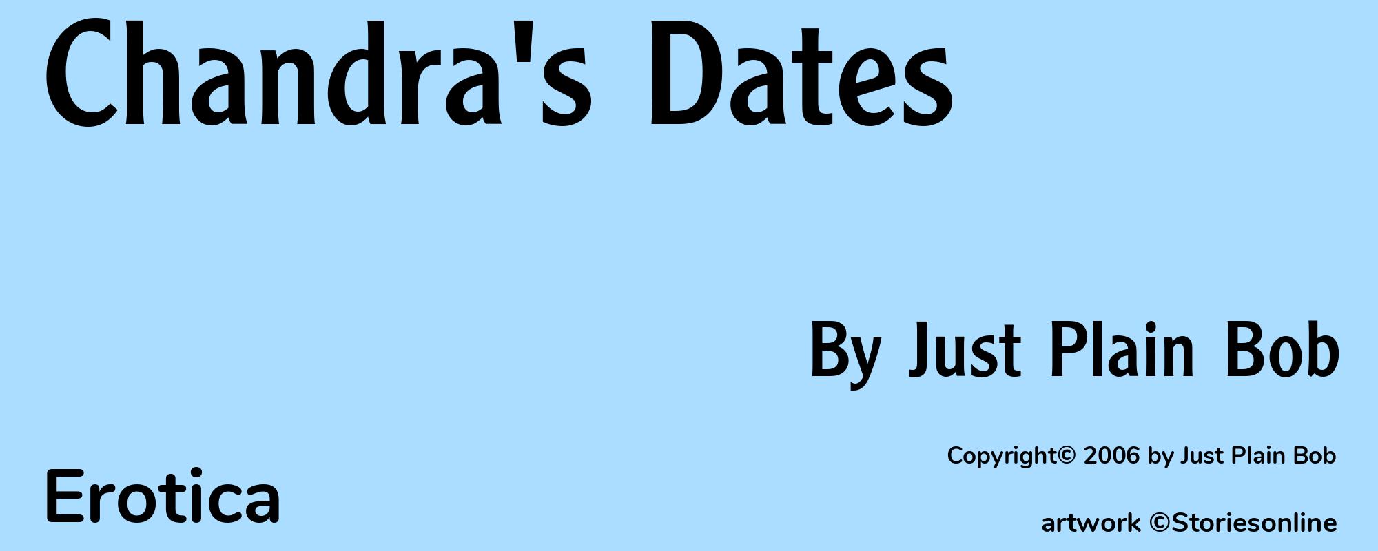 Chandra's Dates - Cover