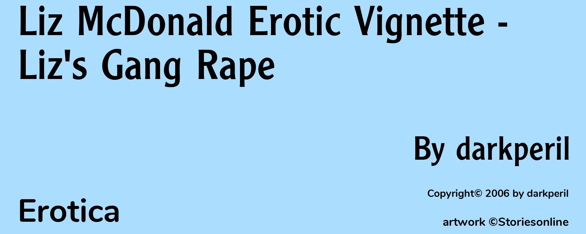 Liz McDonald Erotic Vignette - Liz's Gang Rape - Cover
