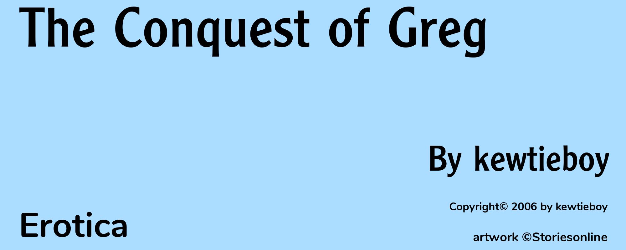 The Conquest of Greg - Cover