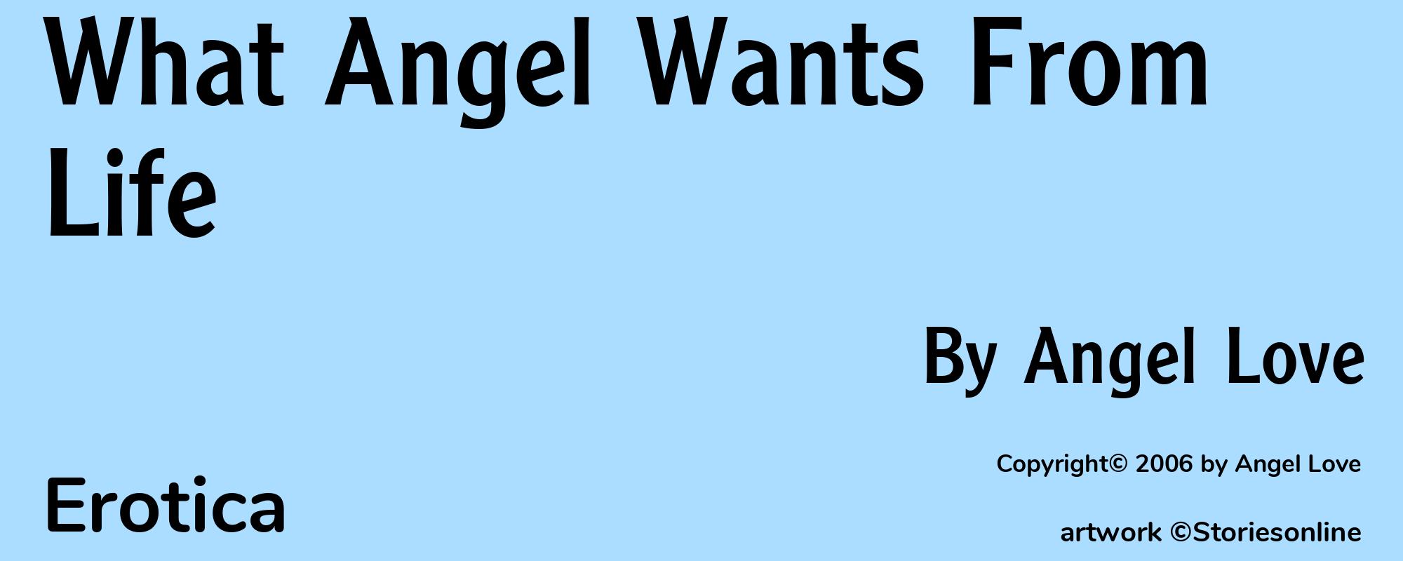 What Angel Wants From Life - Cover