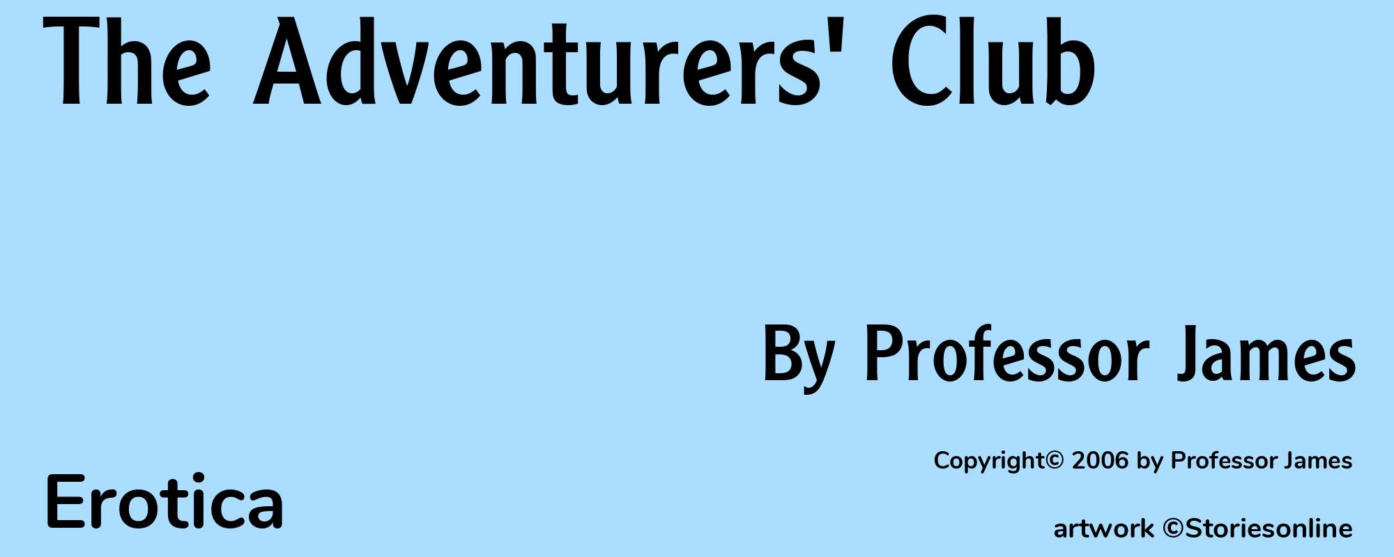 The Adventurers' Club - Cover