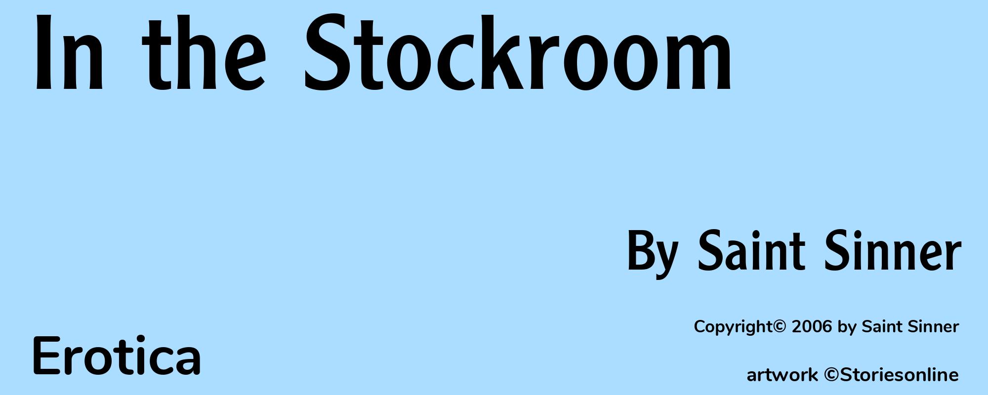 In the Stockroom - Cover