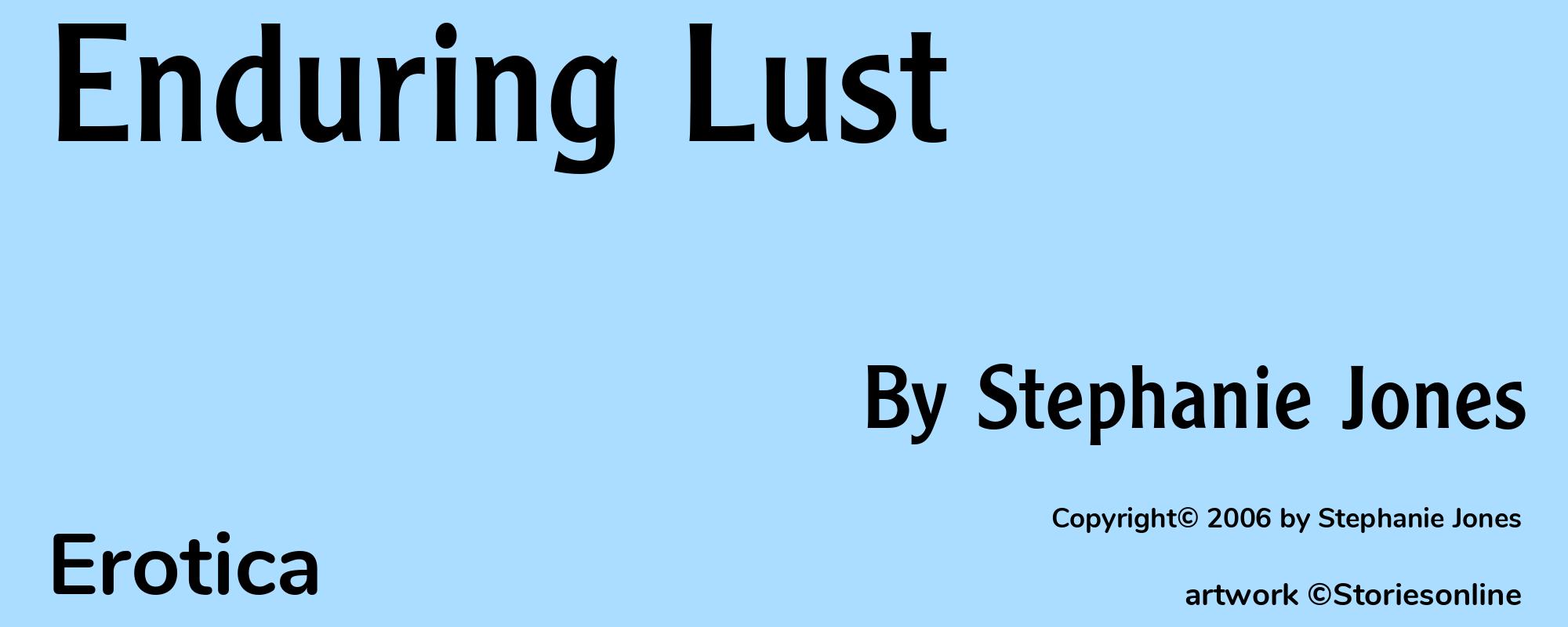 Enduring Lust - Cover