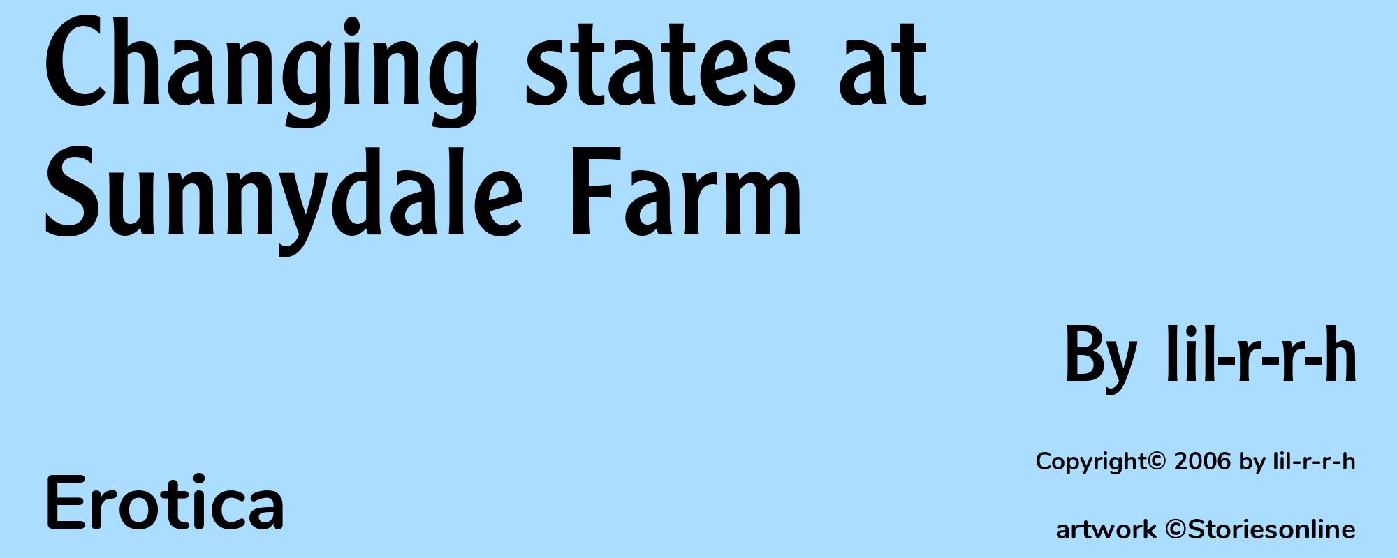 Changing states at Sunnydale Farm - Cover