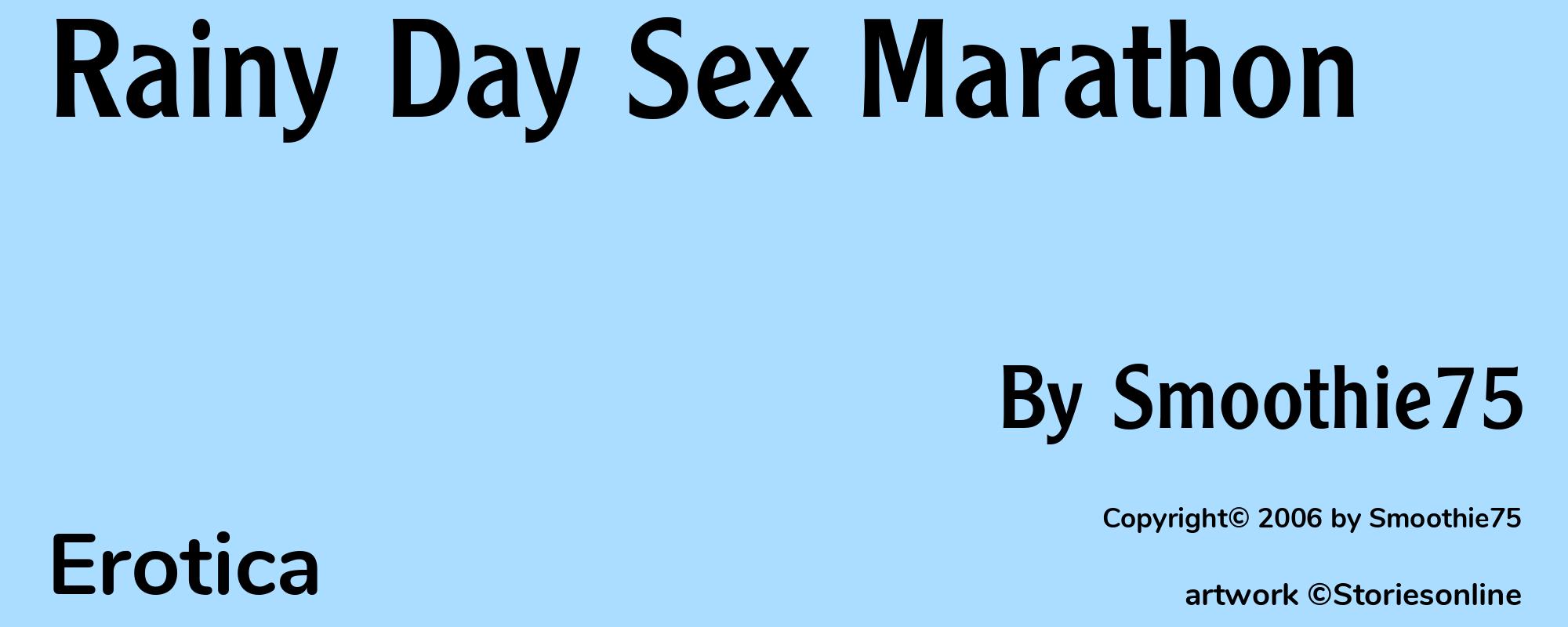 Rainy Day Sex Marathon - Cover