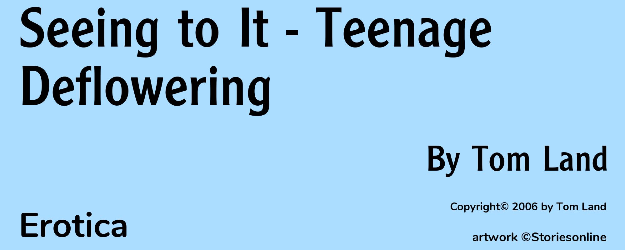 Seeing to It - Teenage Deflowering - Cover