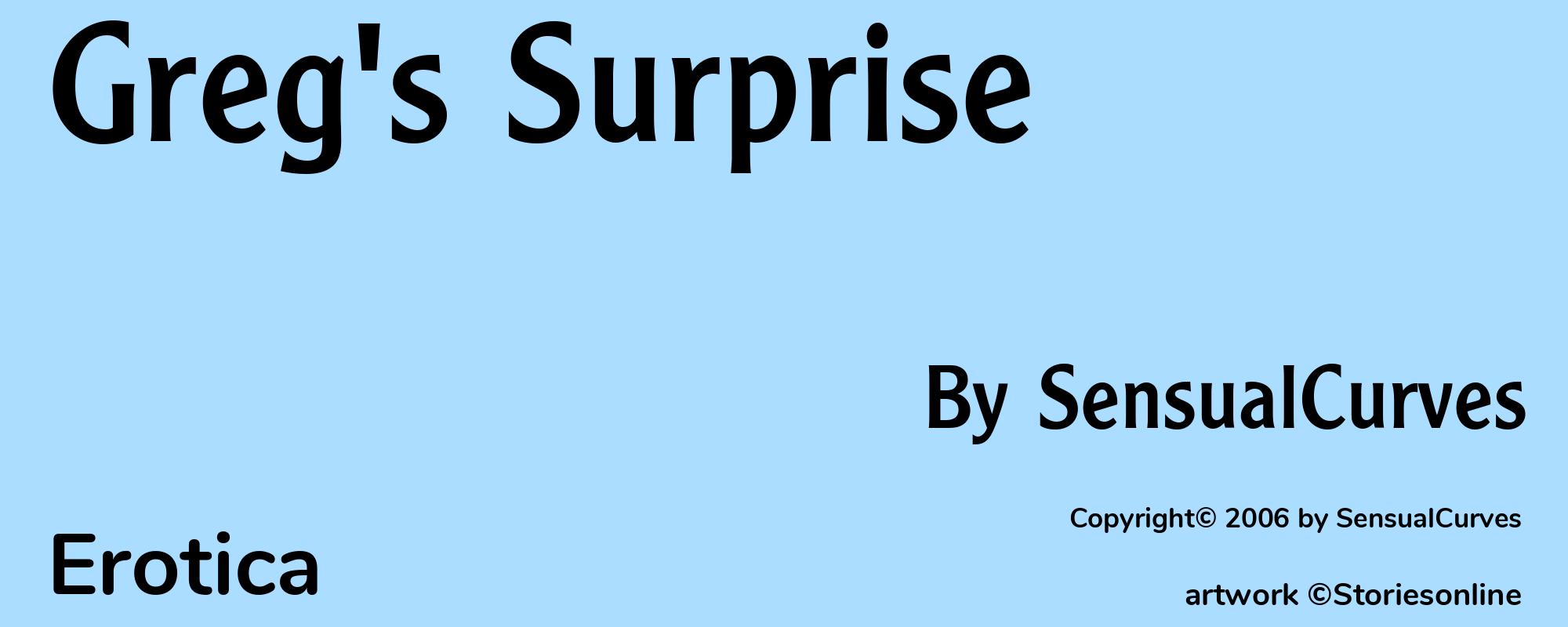 Greg's Surprise - Cover