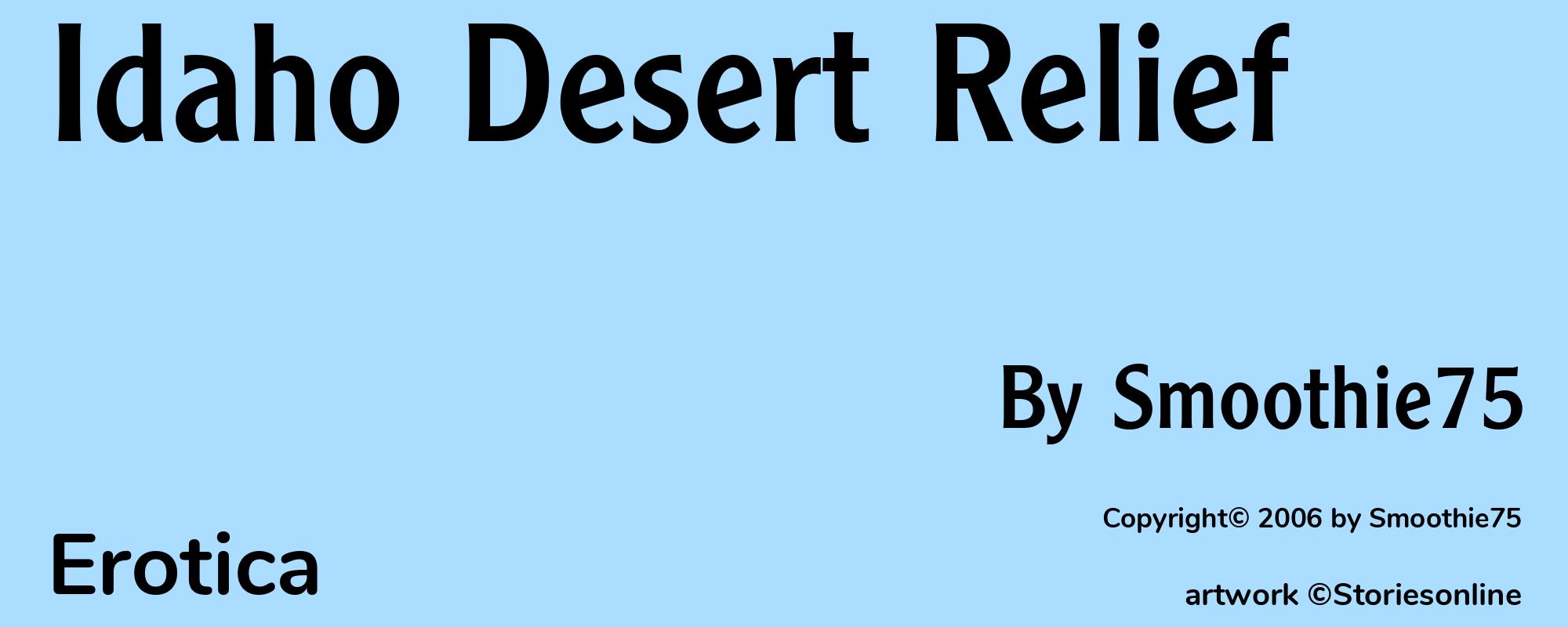 Idaho Desert Relief - Cover