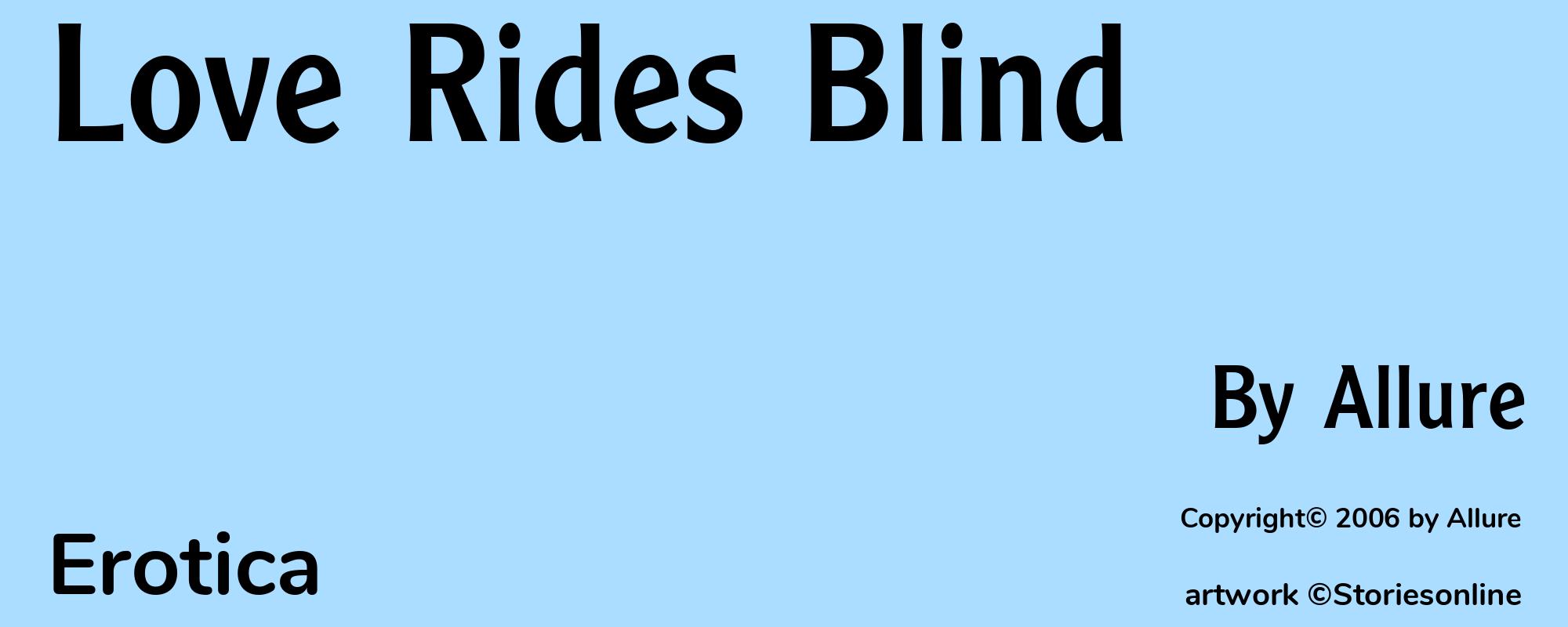 Love Rides Blind - Cover