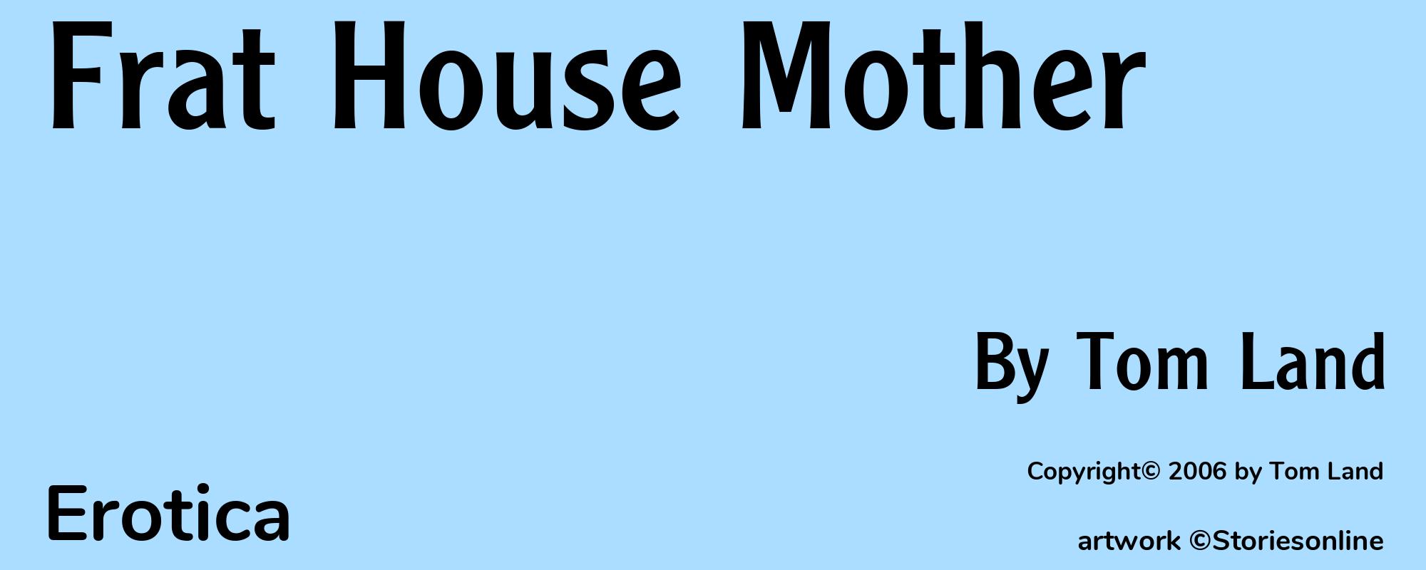 Frat House Mother - Cover