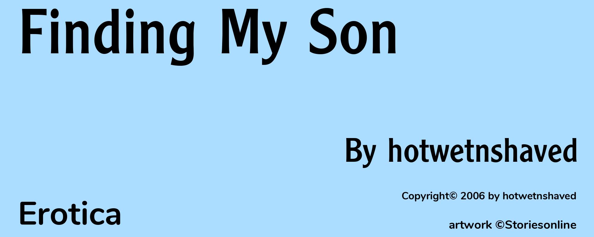 Finding My Son - Cover