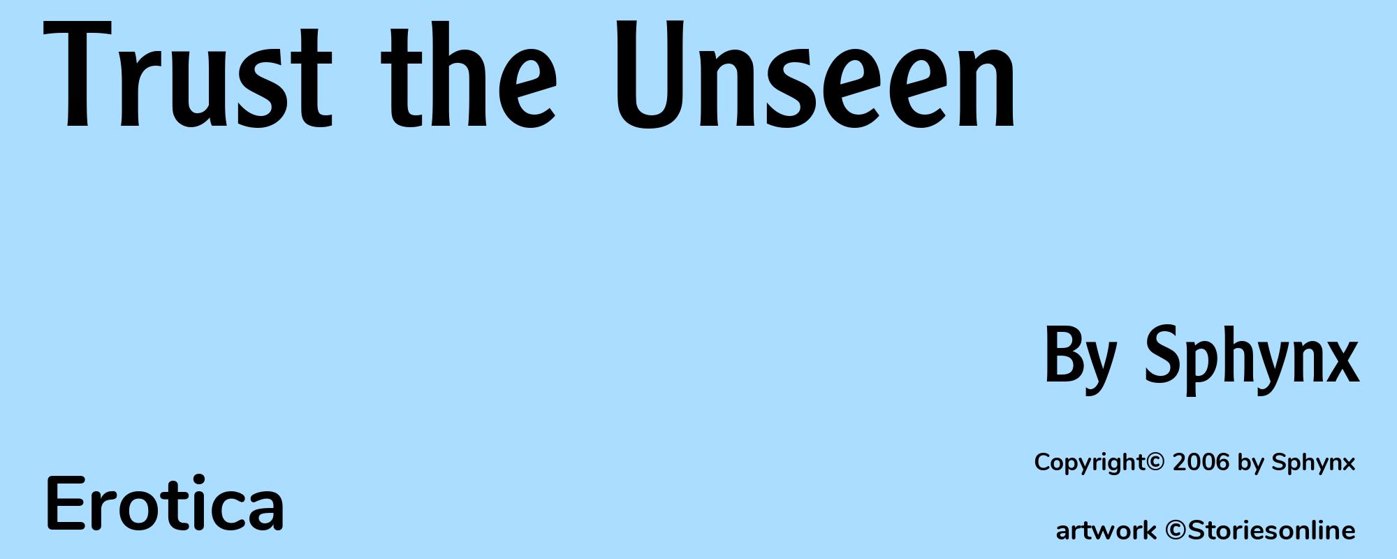 Trust the Unseen - Cover