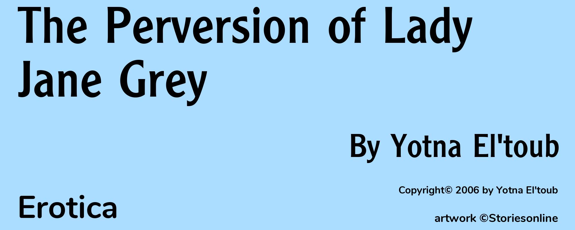 The Perversion of Lady Jane Grey - Cover