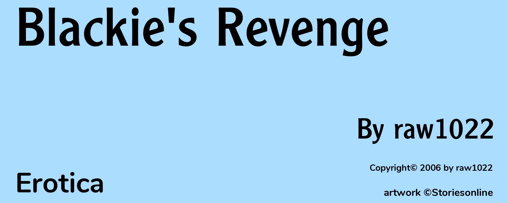 Blackie's Revenge - Cover