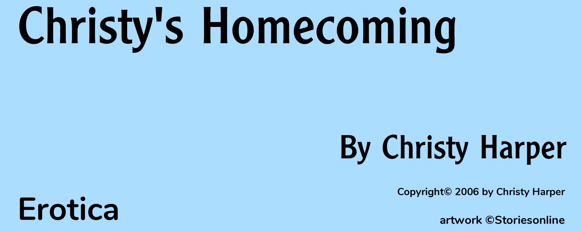 Christy's Homecoming - Cover