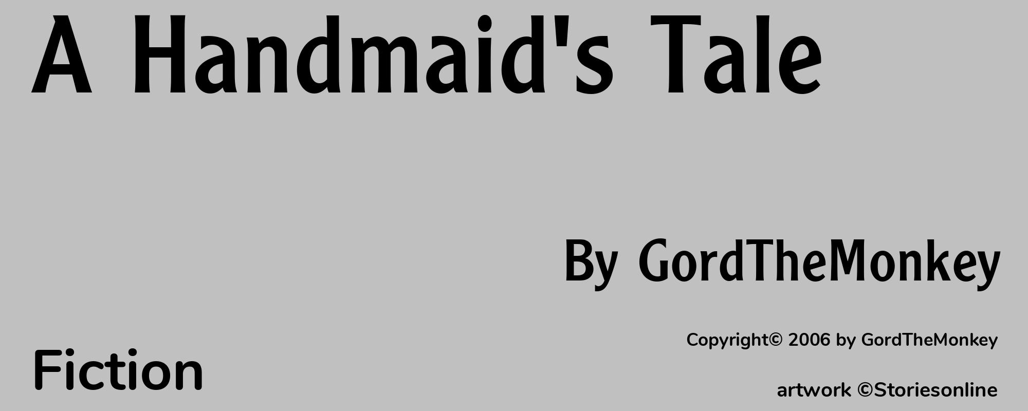 A Handmaid's Tale - Cover