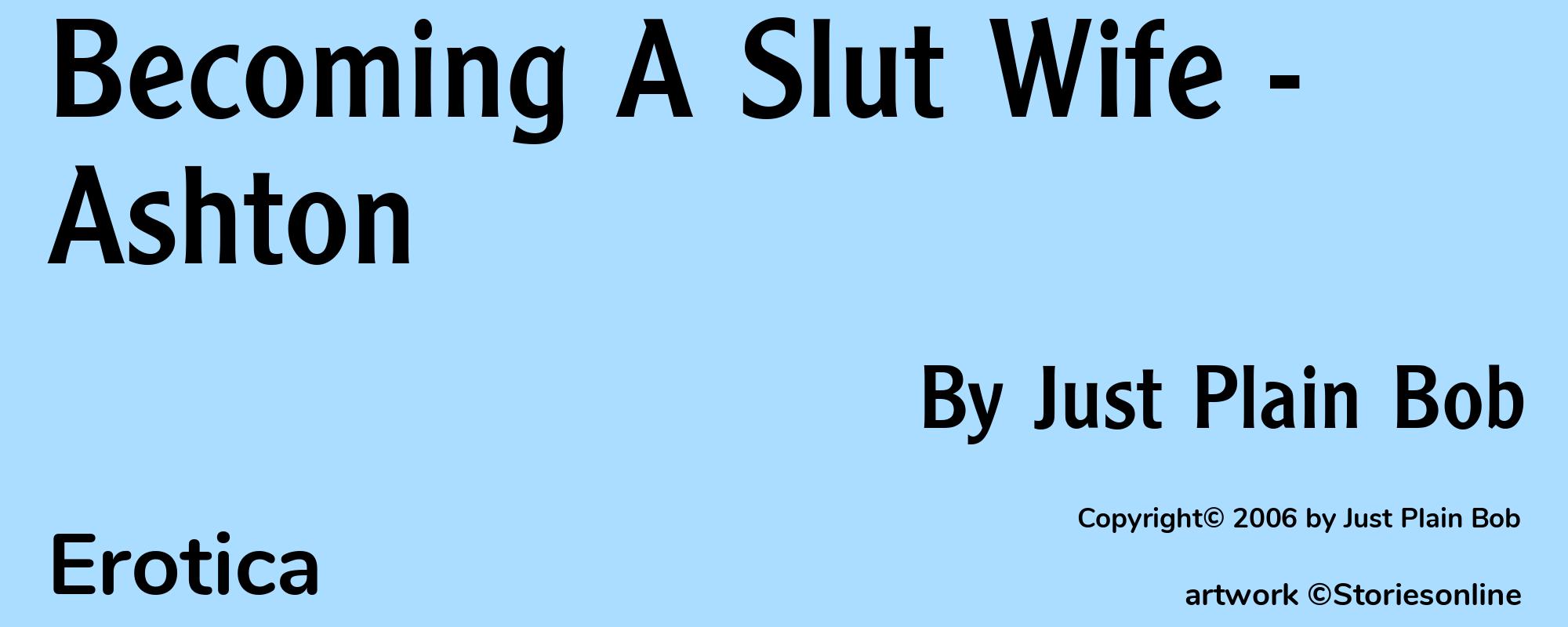 Becoming A Slut Wife - Ashton - Cover