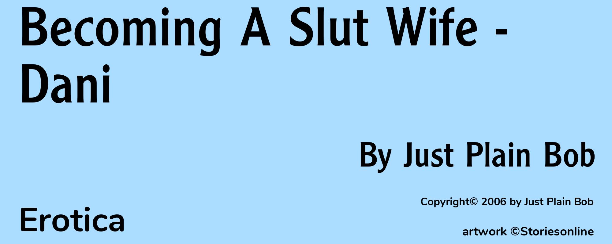 Becoming A Slut Wife - Dani - Cover