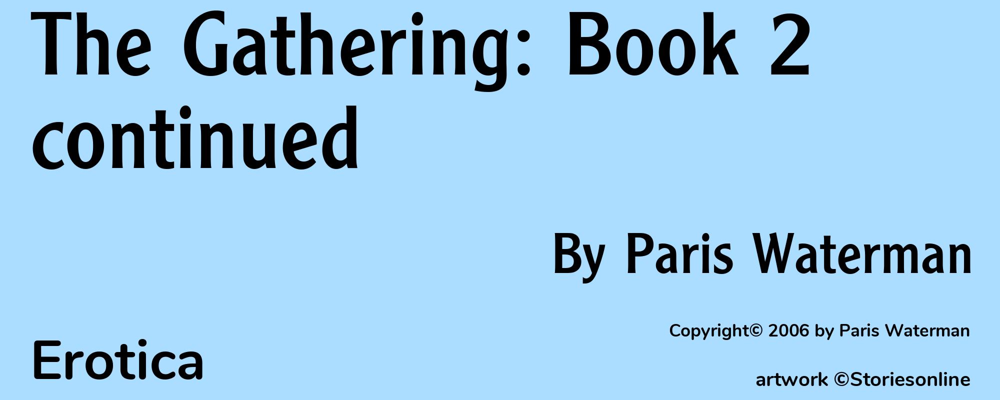 The Gathering: Book 2 continued - Cover