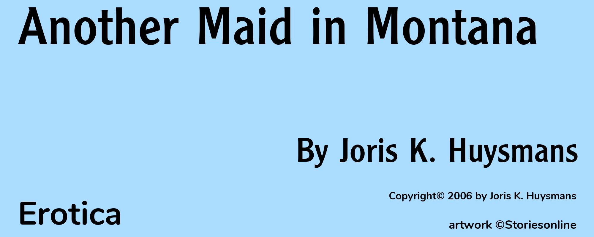 Another Maid in Montana - Cover
