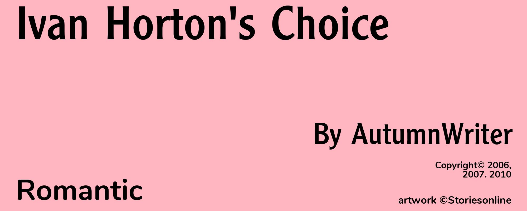 Ivan Horton's Choice - Cover