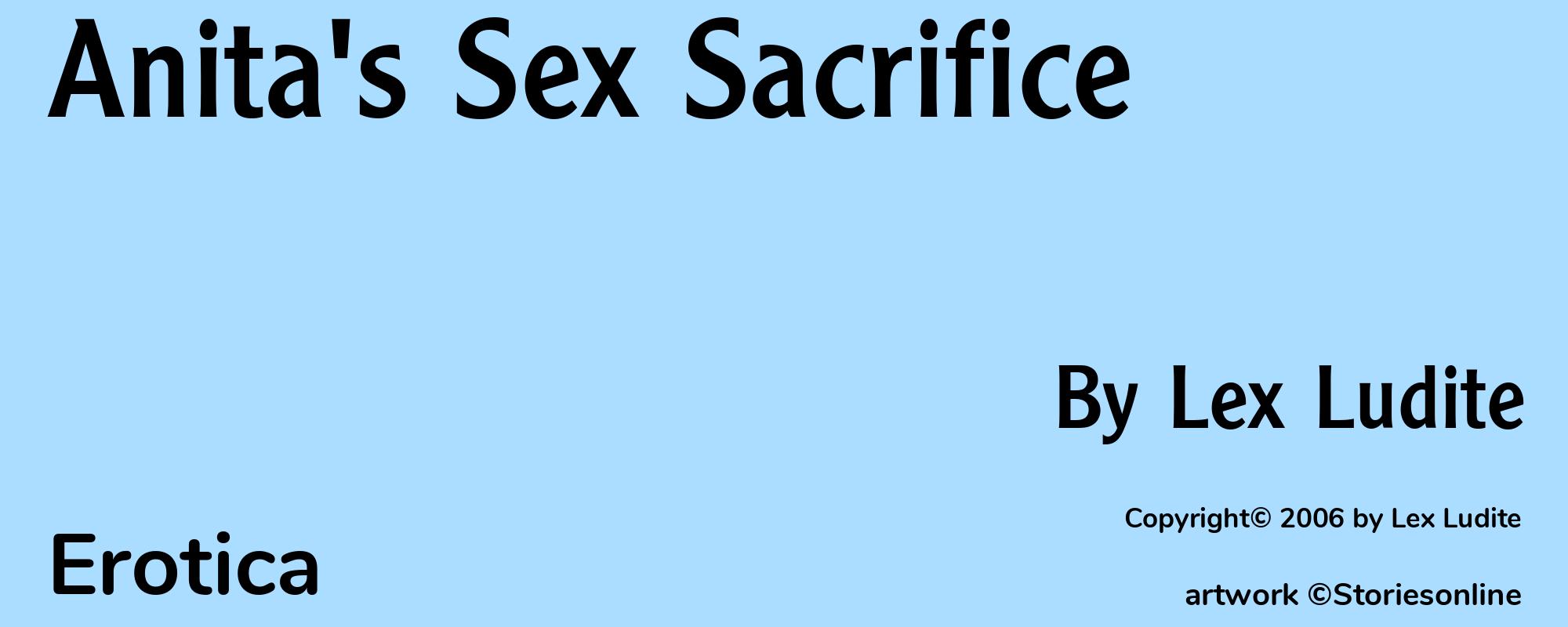 Anita's Sex Sacrifice - Cover