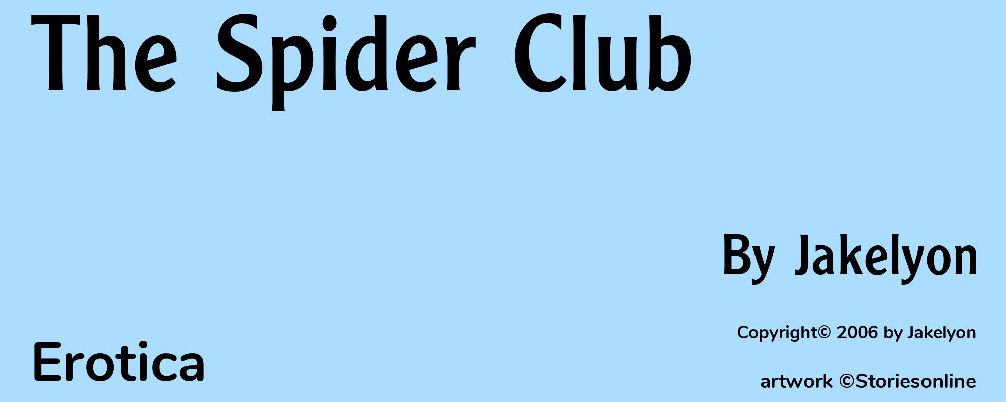 The Spider Club - Cover
