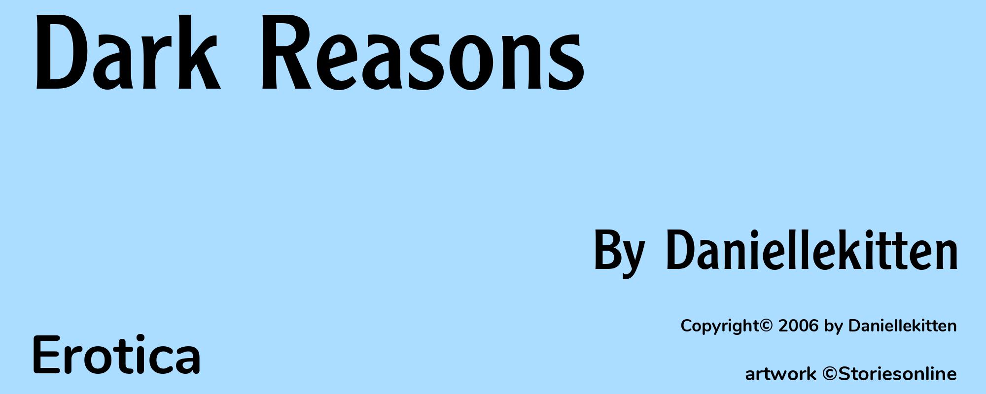 Dark Reasons - Cover