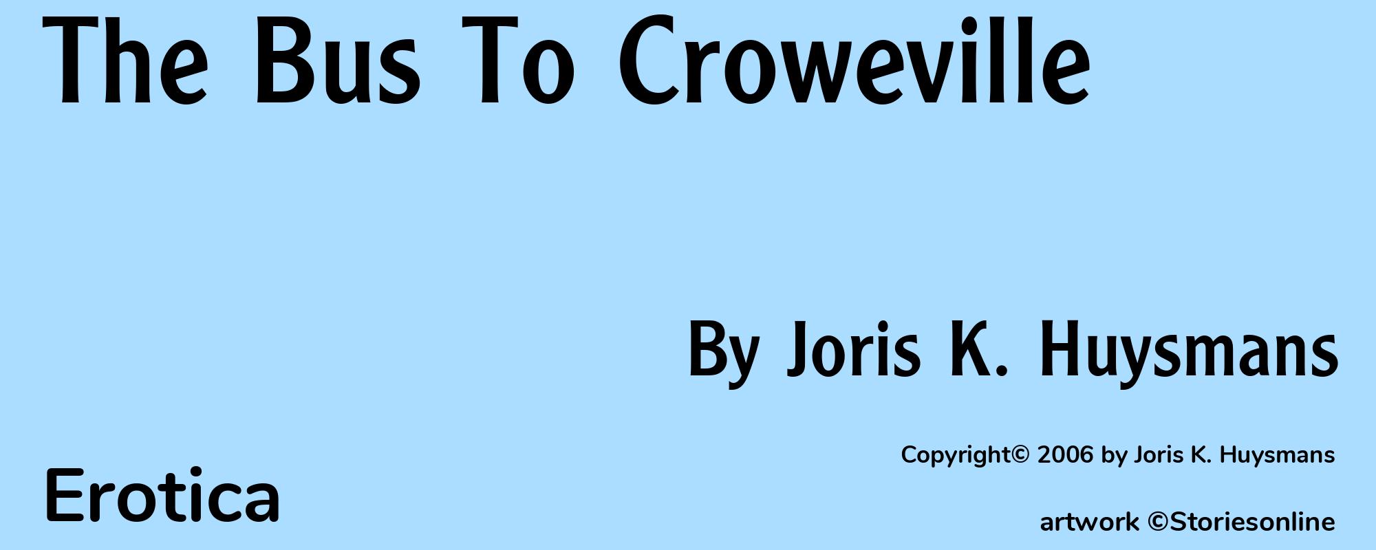 The Bus To Croweville - Cover
