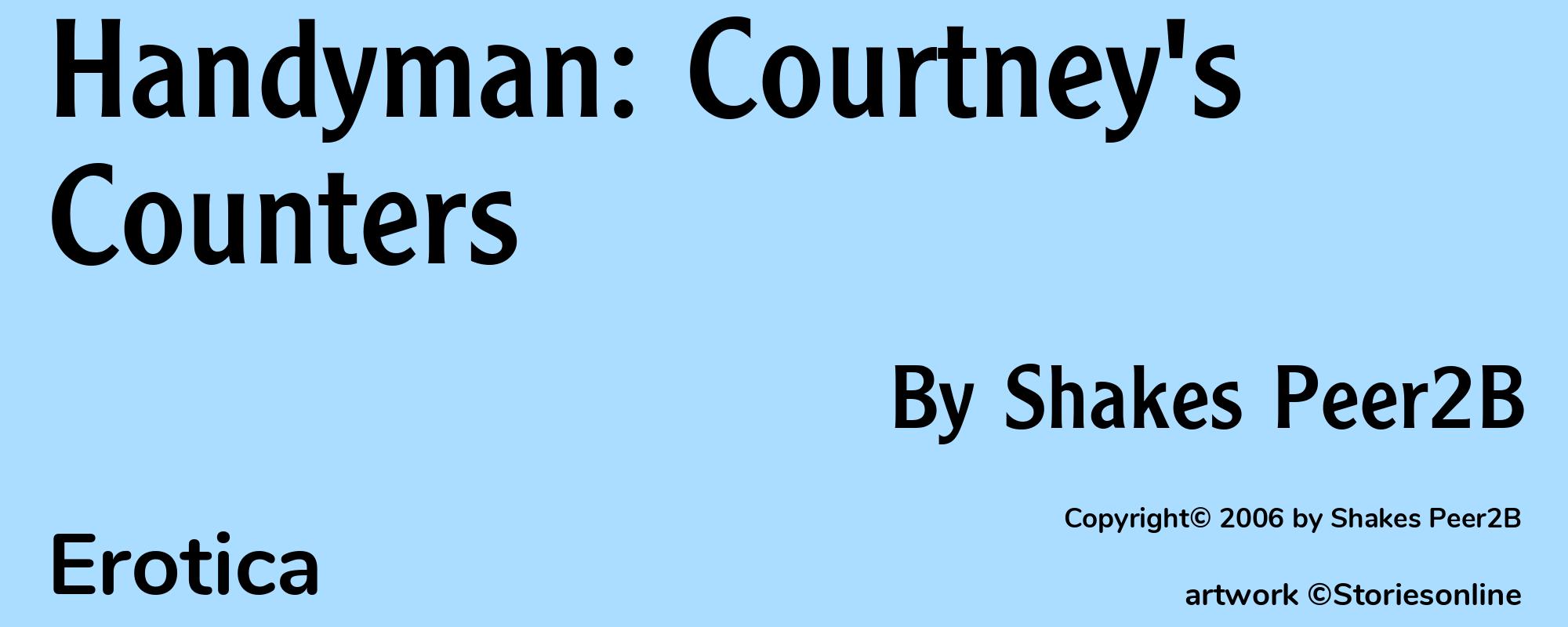Handyman: Courtney's Counters - Cover