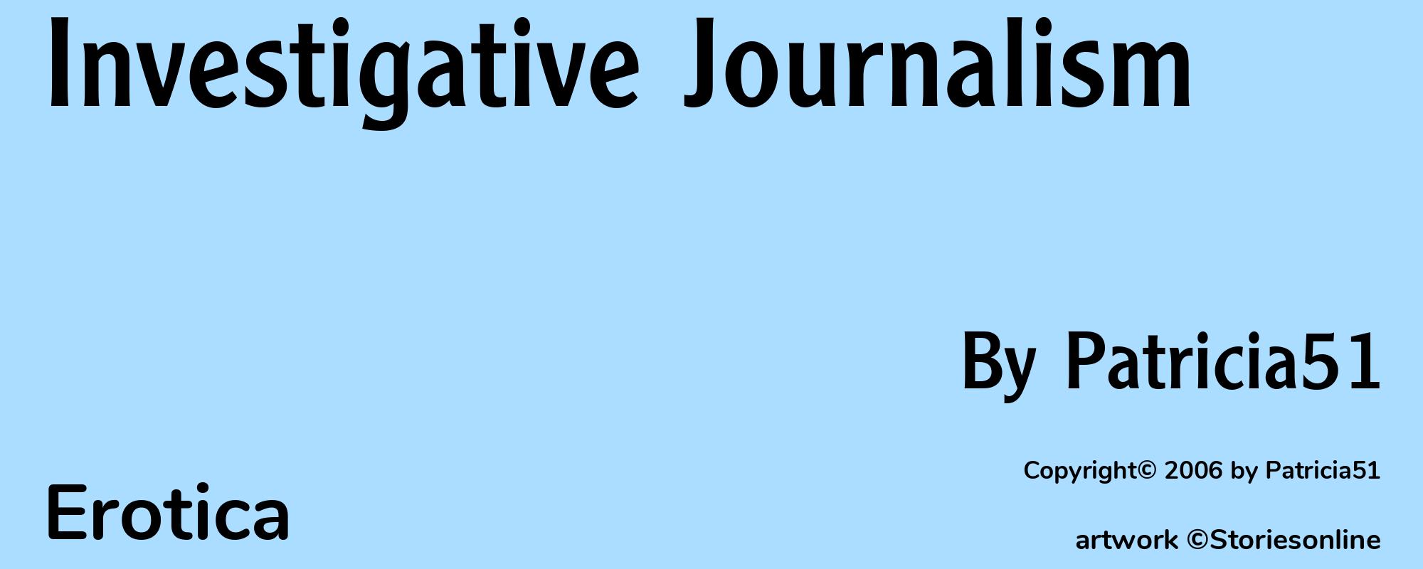 Investigative Journalism - Cover