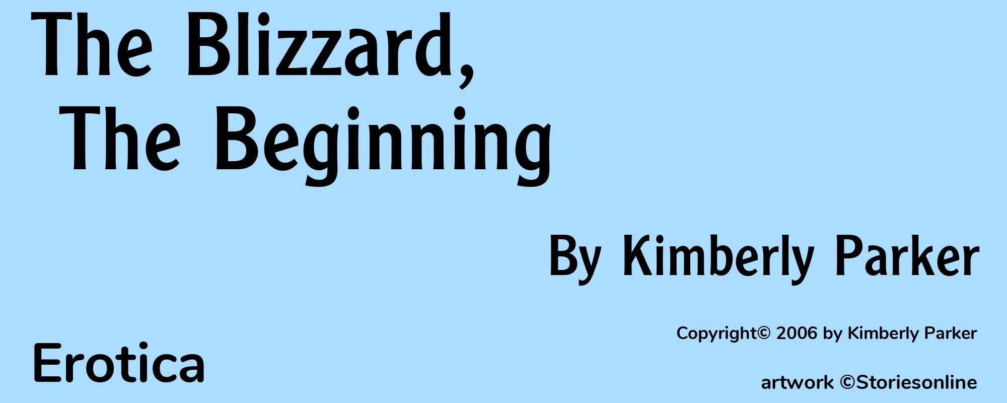 The Blizzard, The Beginning - Cover