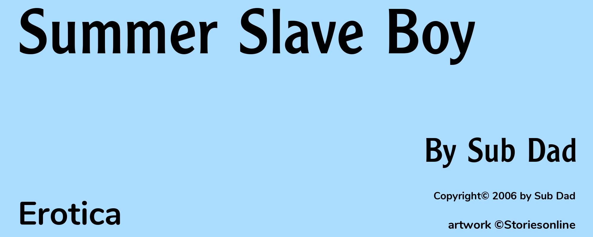 Summer Slave Boy - Cover