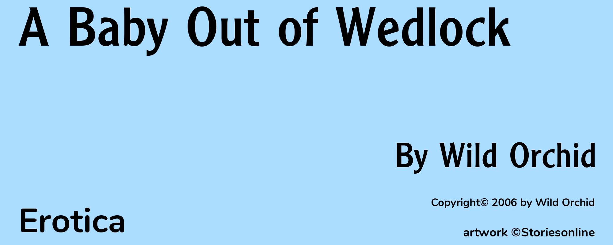 A Baby Out of Wedlock - Cover