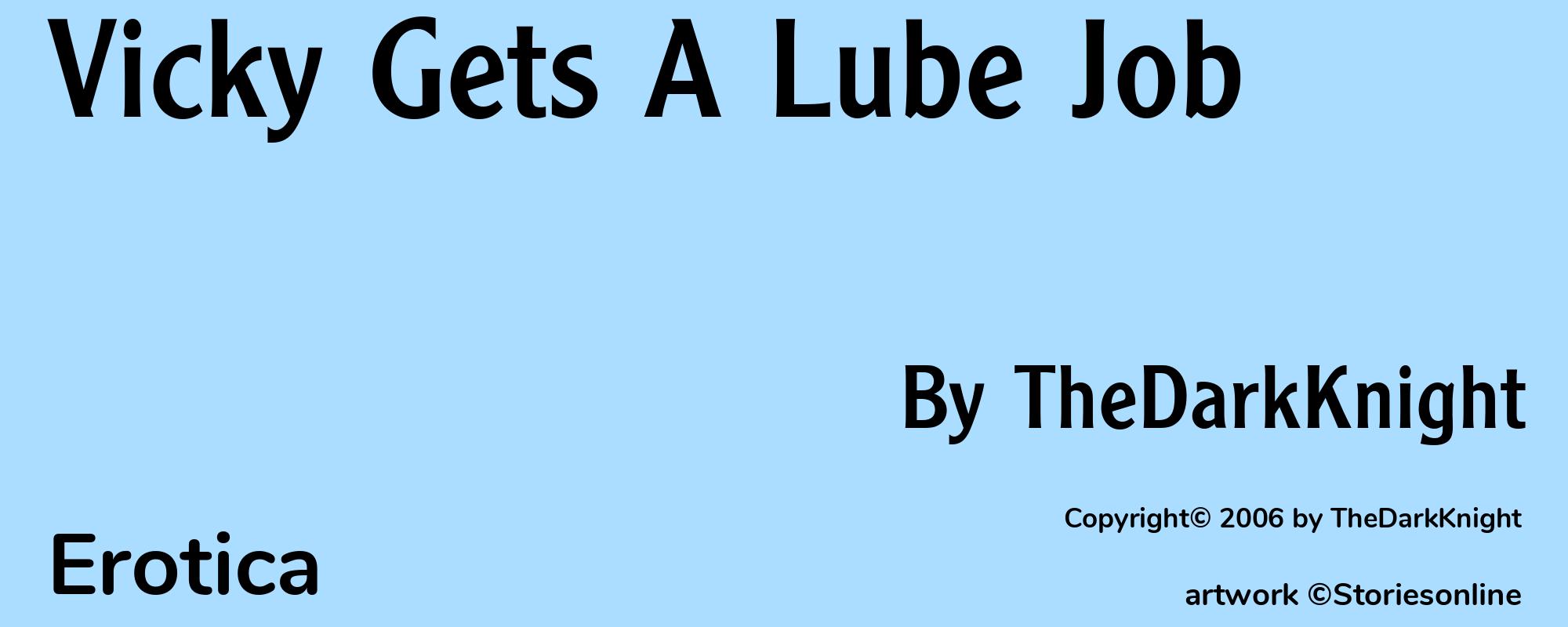 Vicky Gets A Lube Job - Cover